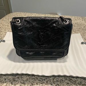 YSL Niki Baby Shoulder Bag Black